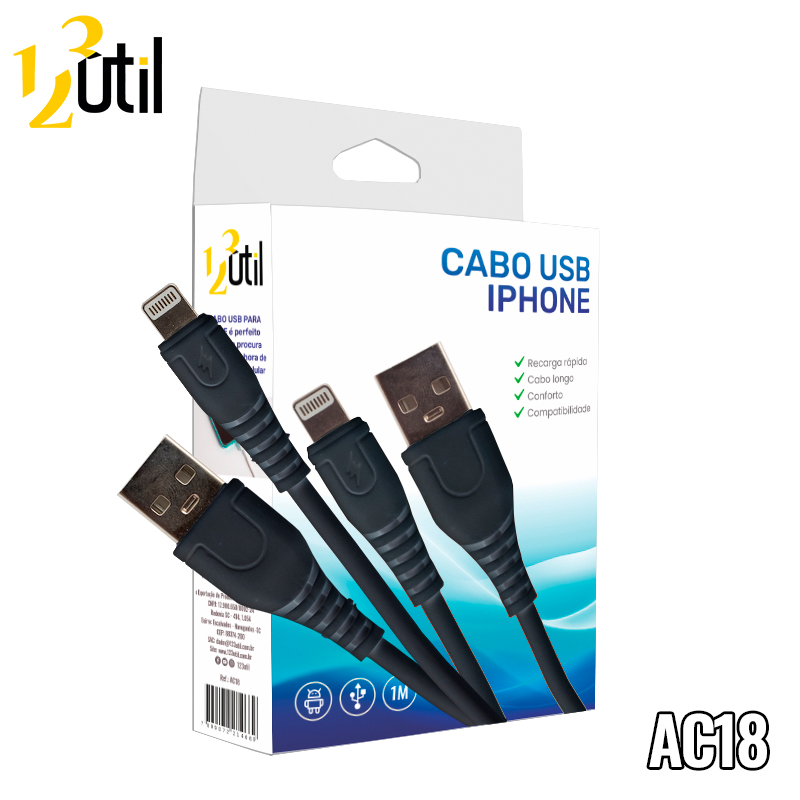 CABO USB CARREGADOR - 1M