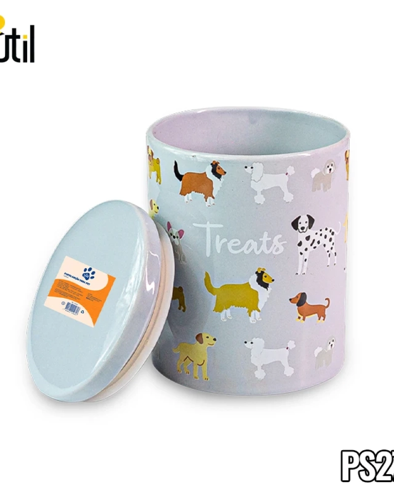 Porta ração pet em cerâmica 13.5*18cm 1580ml