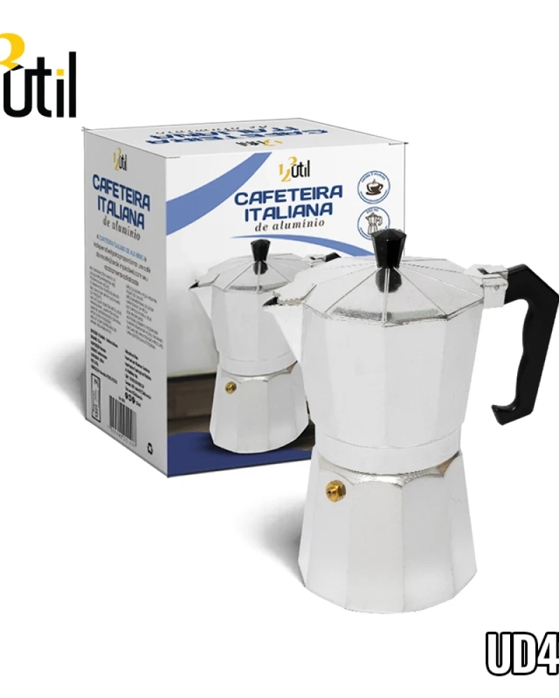 Cafeteira italiana de alumínio p/ 12 xícaras