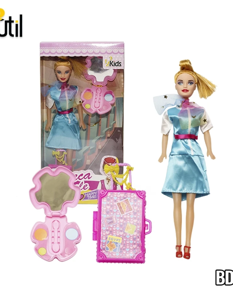Boneca nicole 28cm aeromoça  3pcs cx.31.5*16*4.5cm