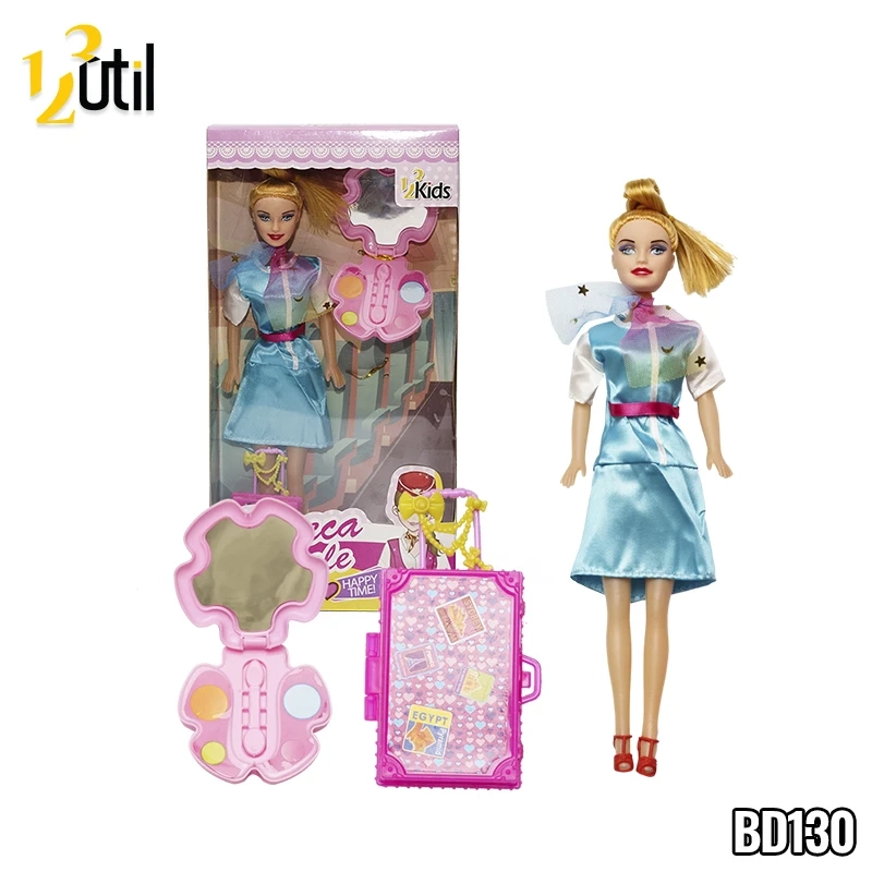 Boneca nicole 28cm aeromoça  3pcs cx.31.5*16*4.5cm