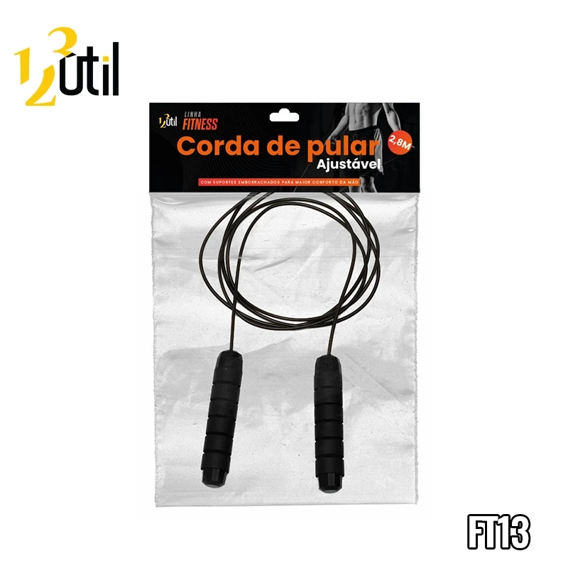 Corda de pular 2,8m - ajustável emborrachada