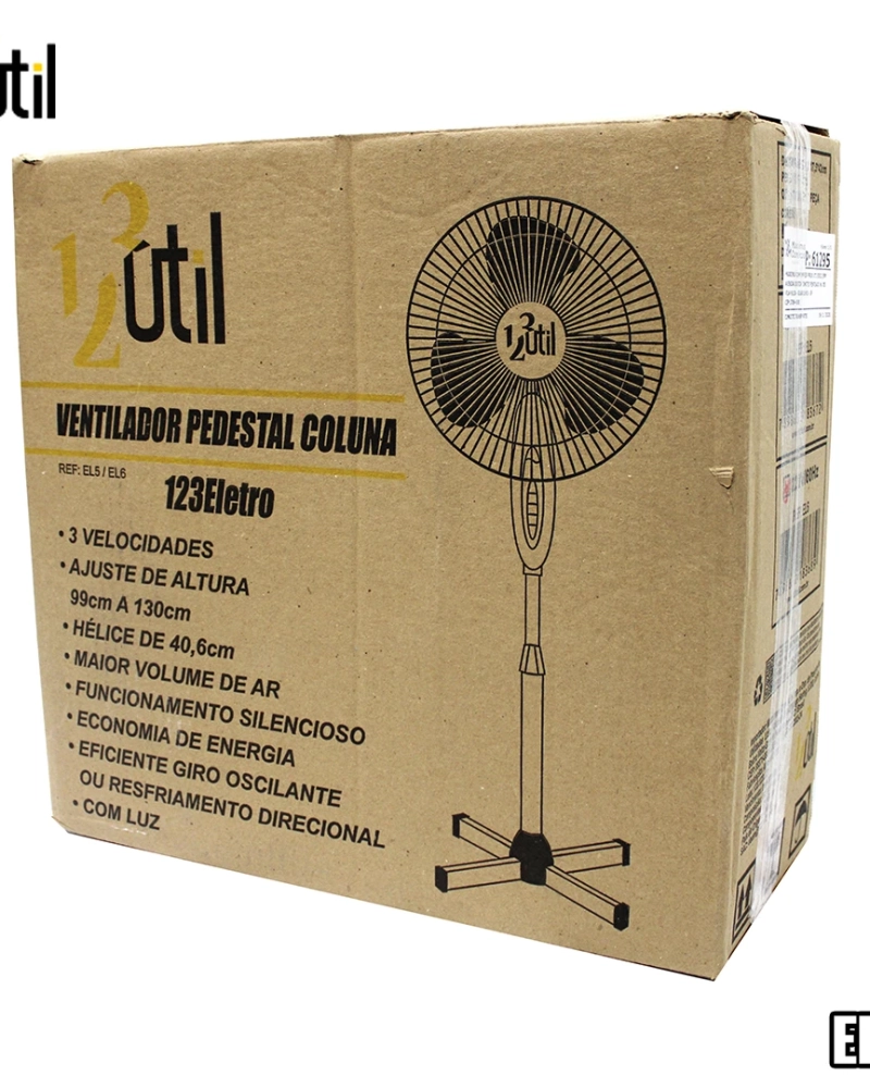 Embalagem para ventiladores 123 util de alt. 130cm