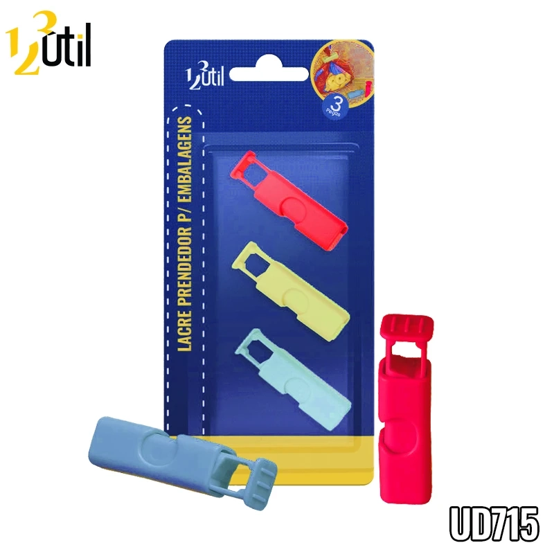 Lacre prendedor para embalagens conj.3pcs