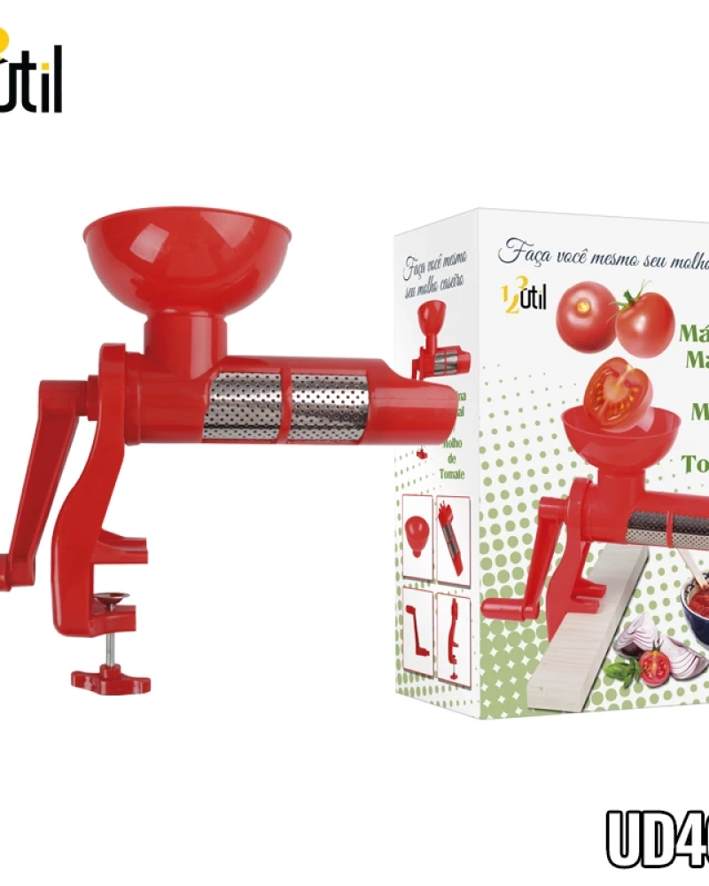 Moedor manual para molho de tomate caseiro