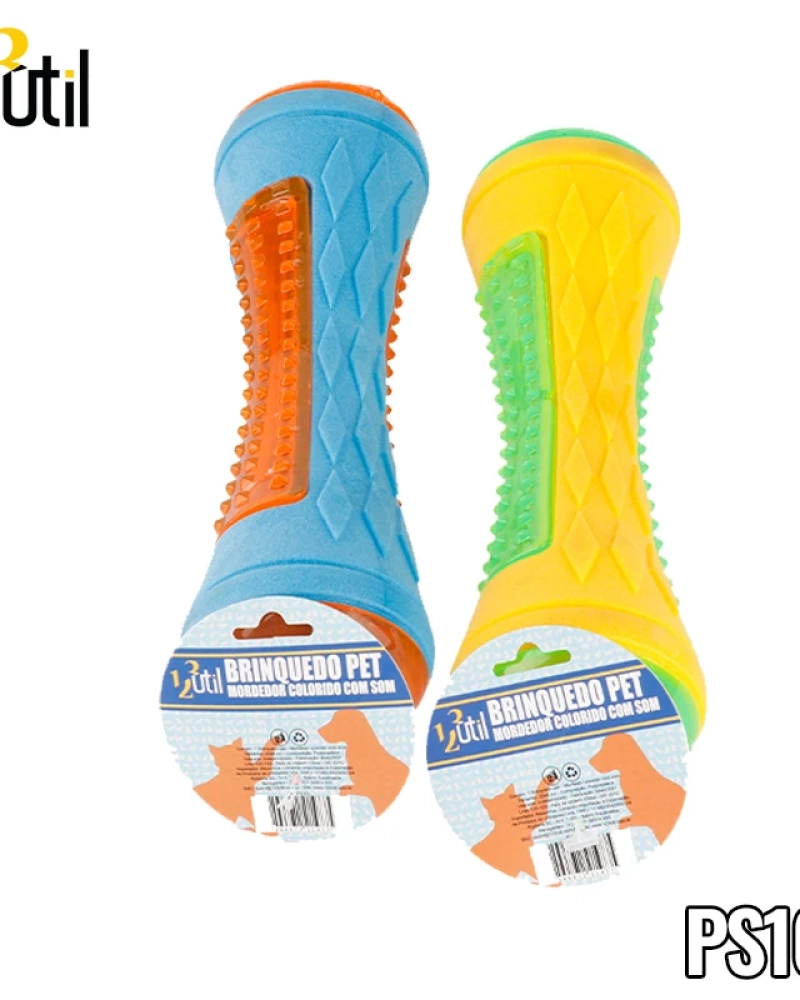 Brinquedo pet - mordedor colorido com som 20*6cm