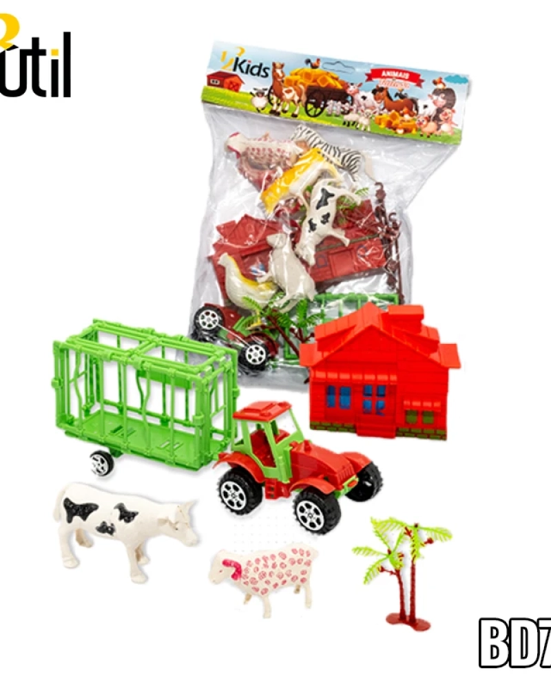 Animais da fazenda 8pcs - brinquedo de plástico