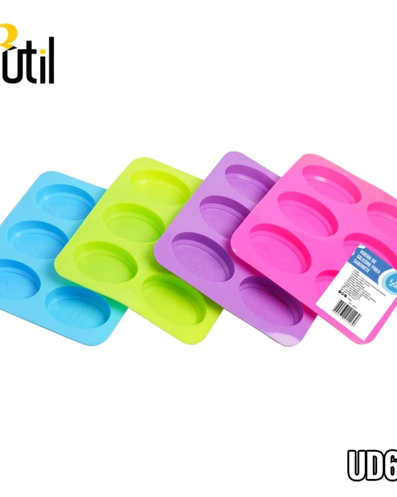 Forma/molde de silicone para sabonete - oval