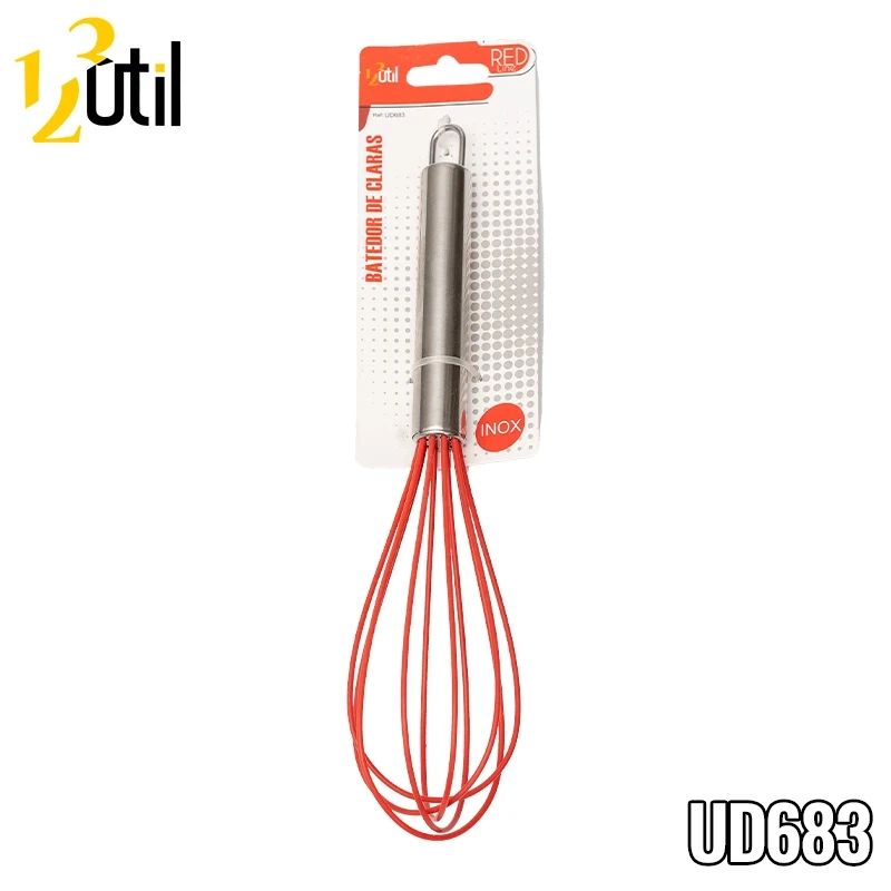 Batedor de claras/fouet silicone 25cm linha red