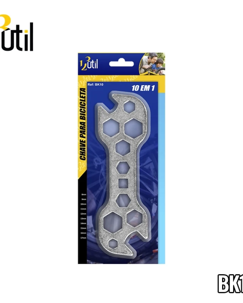 Chave de boca e roda 10em1 p/ bicicleta