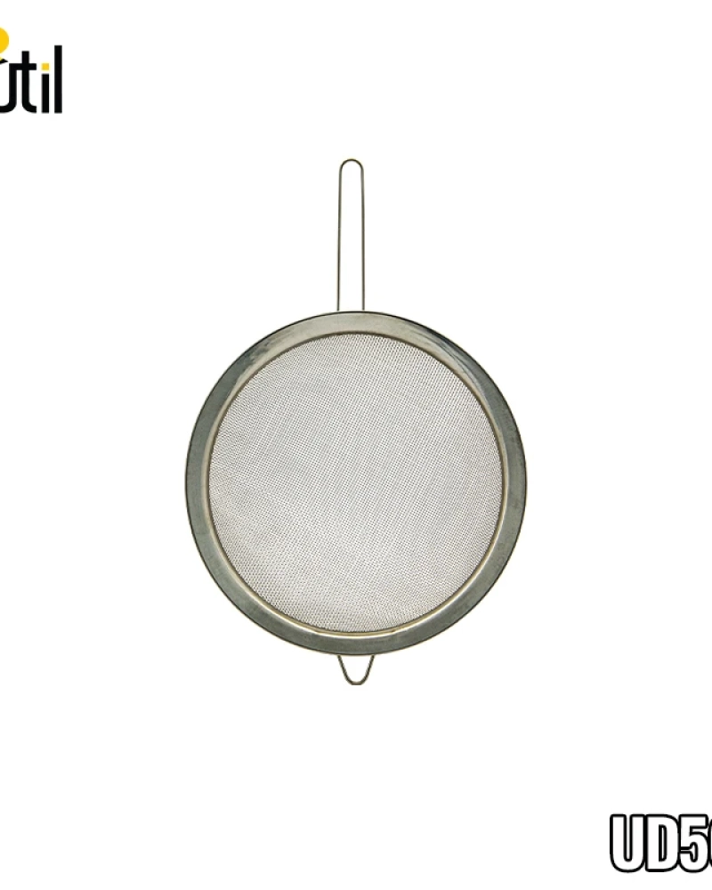 Peneira inox 26cm c/1 gancho de apoio