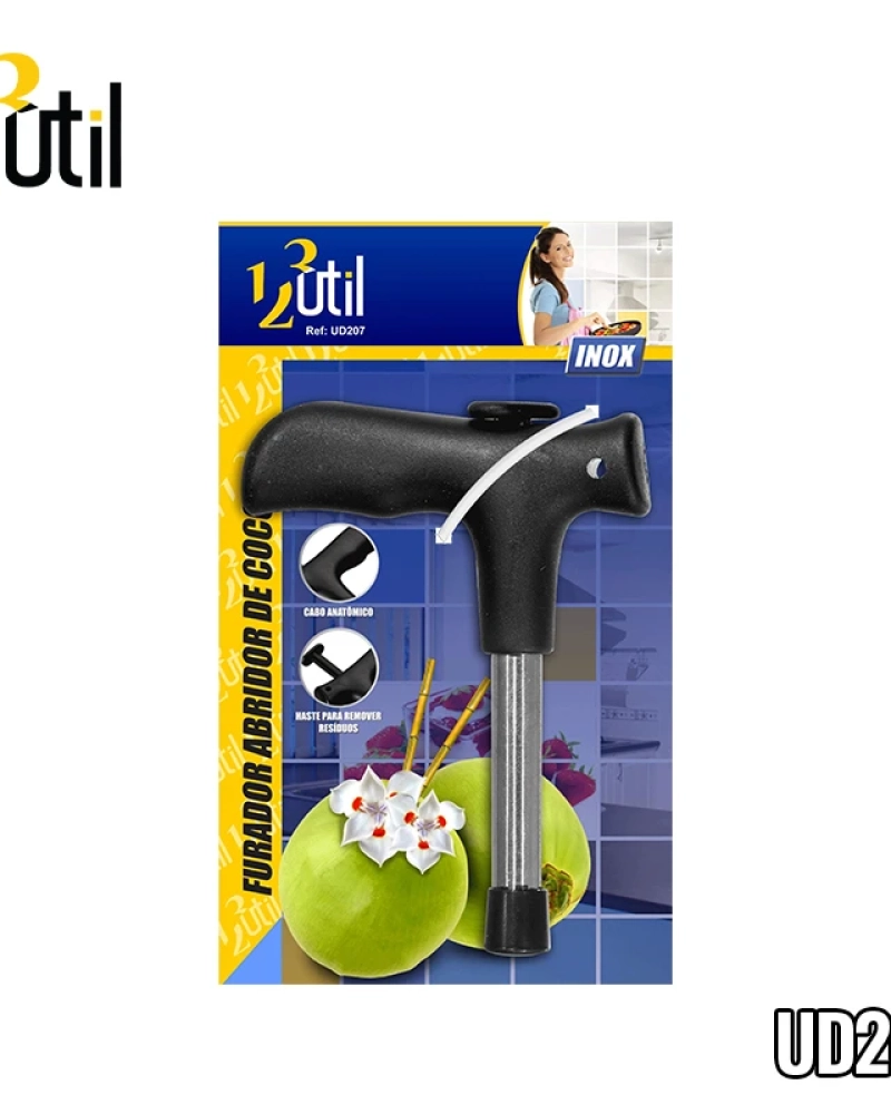 Furador abridor de coco verde