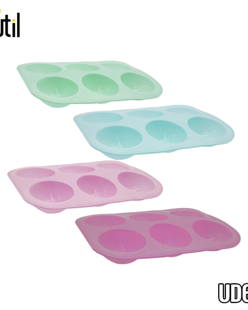 Forma de silicone - 6 cavidades - 19,5 x 13,3 cm