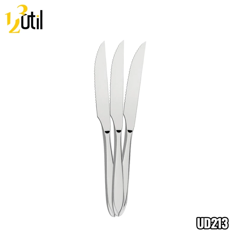 Faca churrasco aço inox com 3 peças linha classic