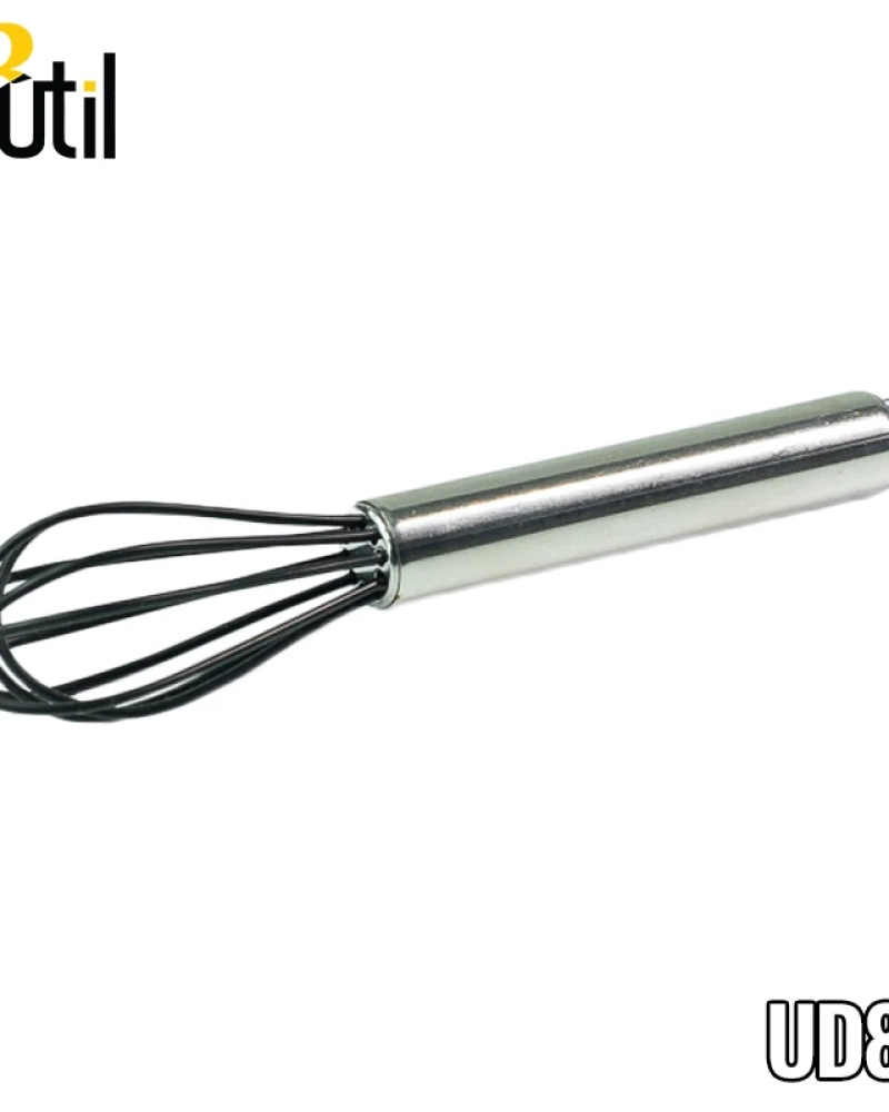 Batedor de claras/fouet cabo inox 20cm linha black