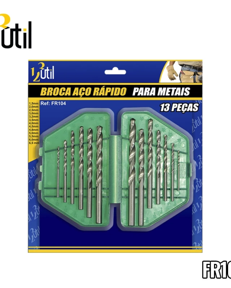 Broca aço rapido jg c/ 13 pcs