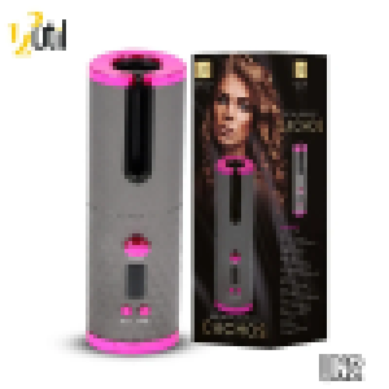 Modelador de cabelo sem fio - cinza e rosa 34w
