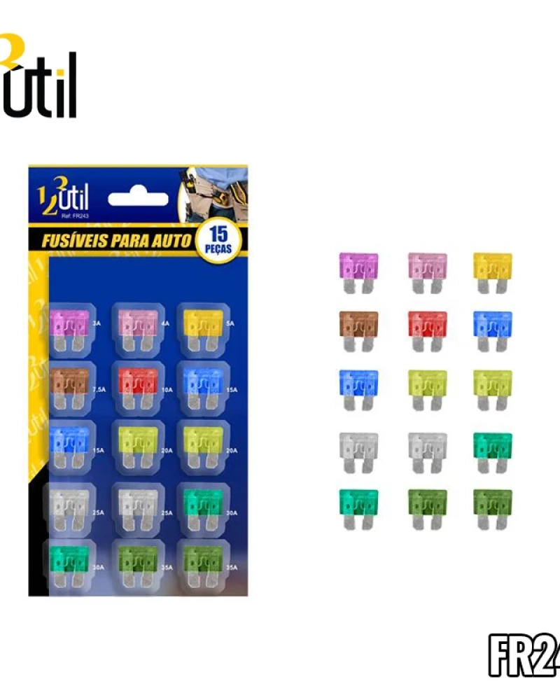 Fusiveis para carro c/ 15 pcs