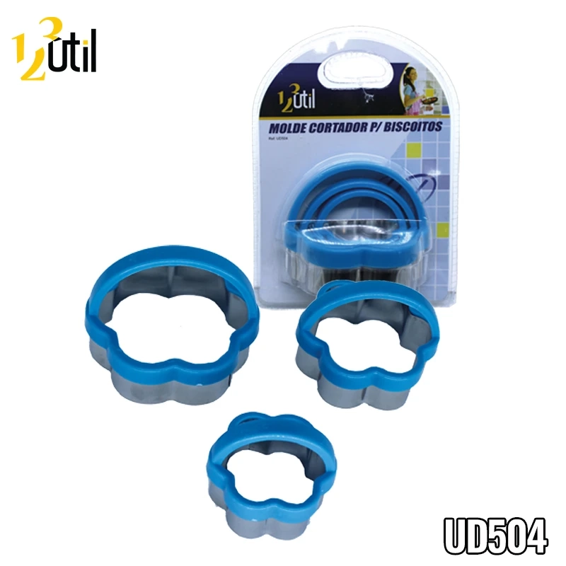 Molde cortador p/ biscoitos- 3pcs-1.89"/2.36"/2.83
