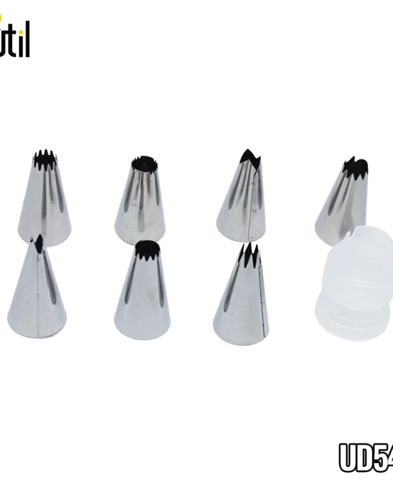 Bico para confeitar e acessório para encaixe - 8pc