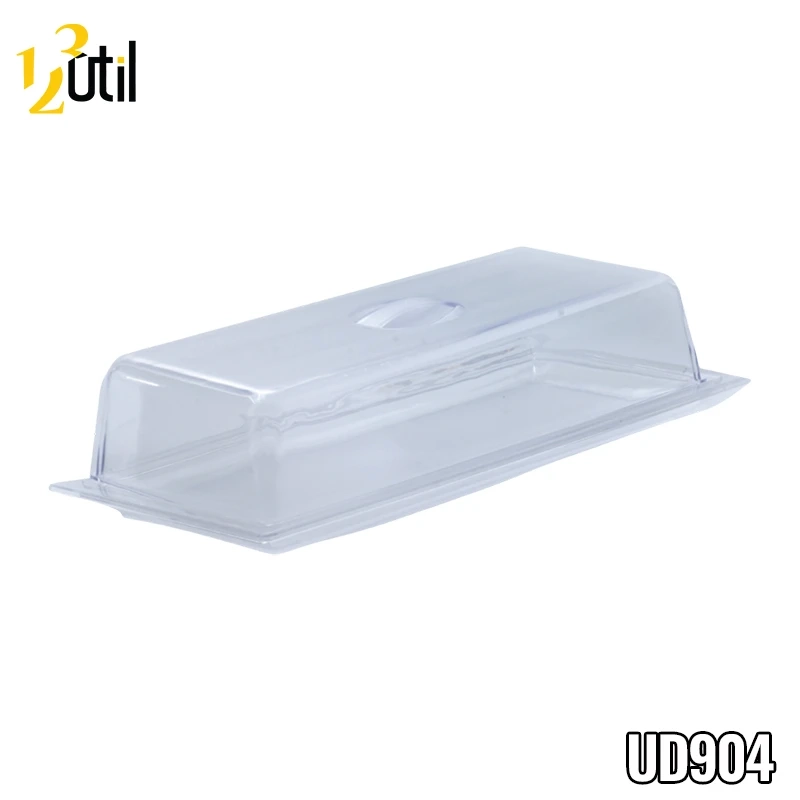 Porta rocambole c/ tampa 20x10x39cm - ps cristal