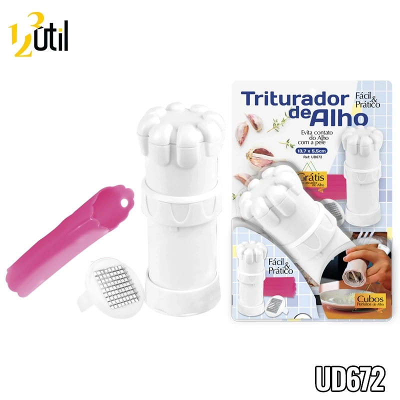 Triturador de alho - com descascador silicone