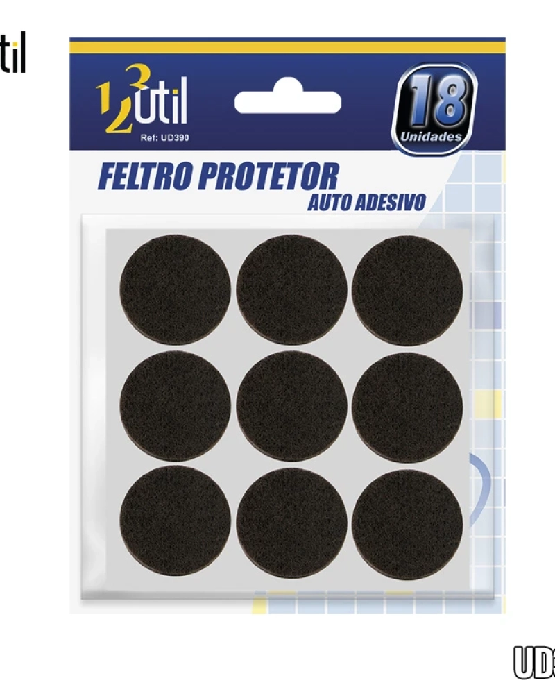 Feltro para moveis redondo c/ 18 unidades
