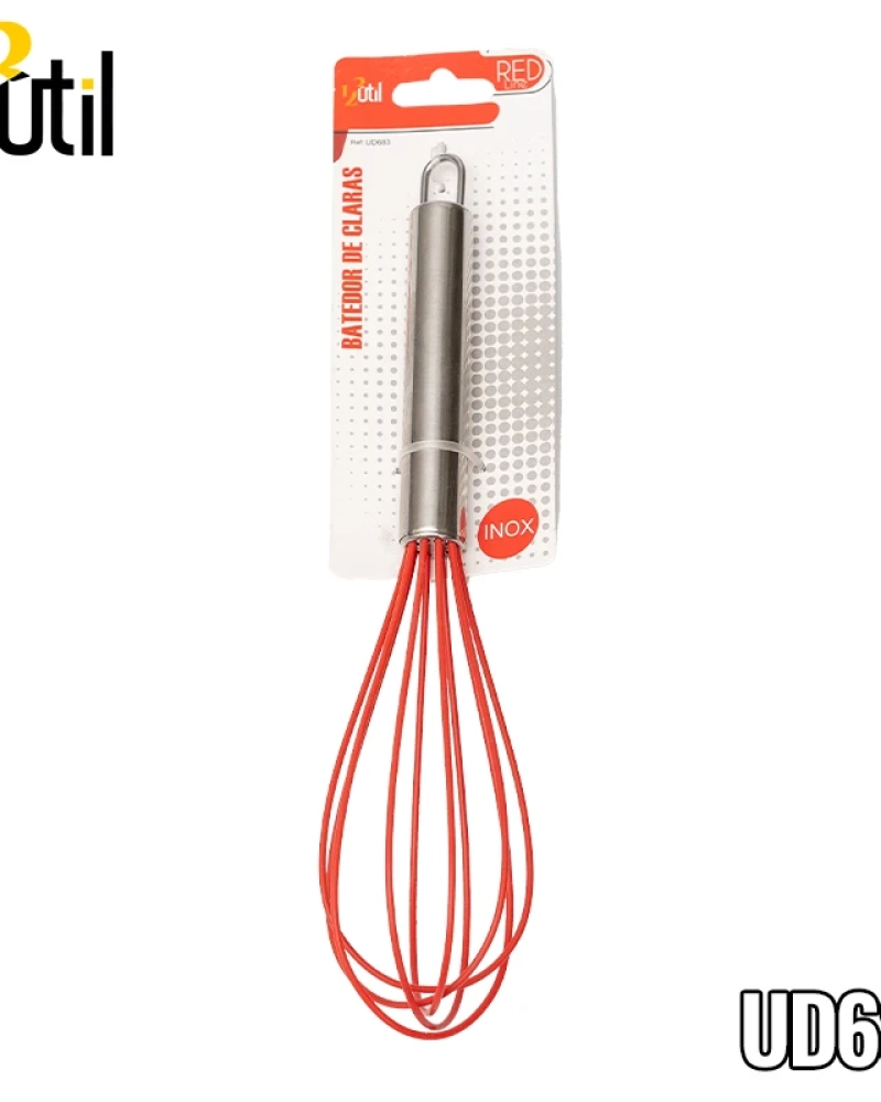 Batedor de claras/fouet silicone 25cm linha red