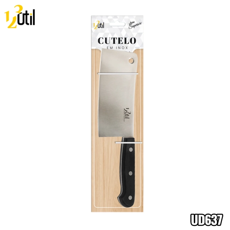 Cutelo em inox  6" - cabo abs preto - superiore