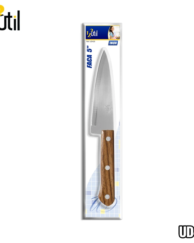 Faca 5" - aço inox - cabo plastico
