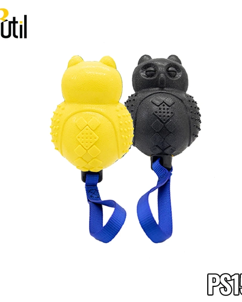 Brinquedo pet - mordedor coruja com corda 31cm