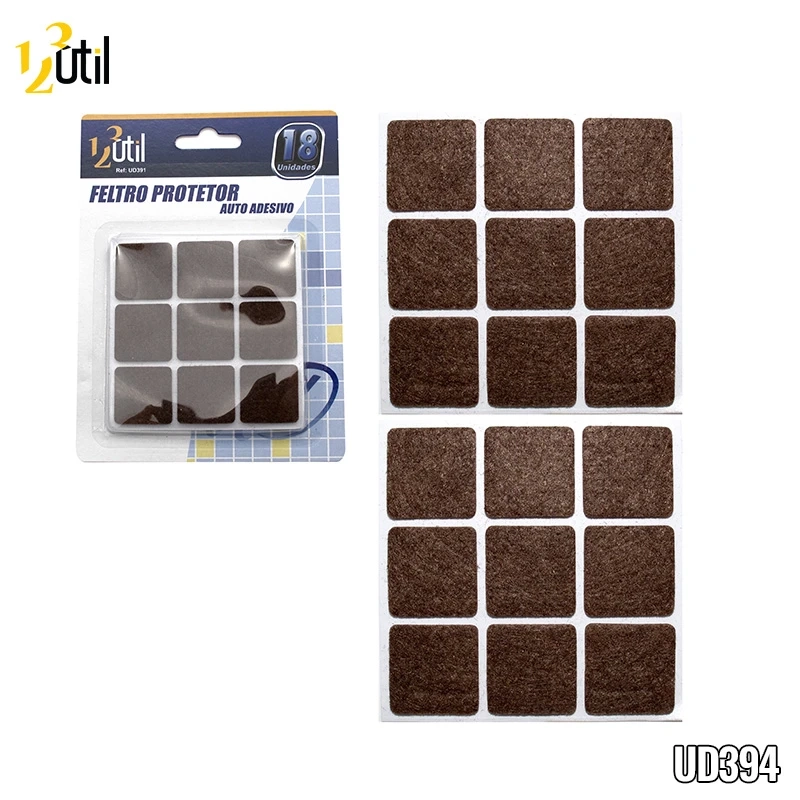 Feltro para moveis quadrado c/ 18 unidades 2,5cm