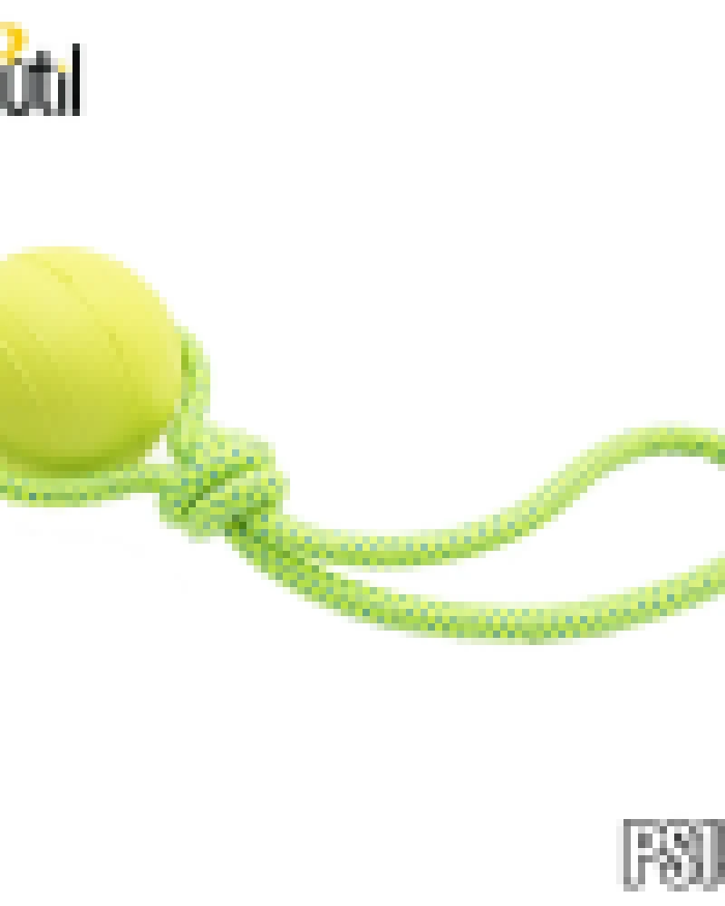 Brinquedo pet - mordedor bola com corda 7,5cm