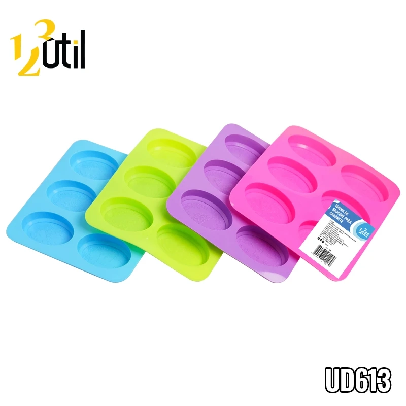 Forma/molde de silicone para sabonete - oval