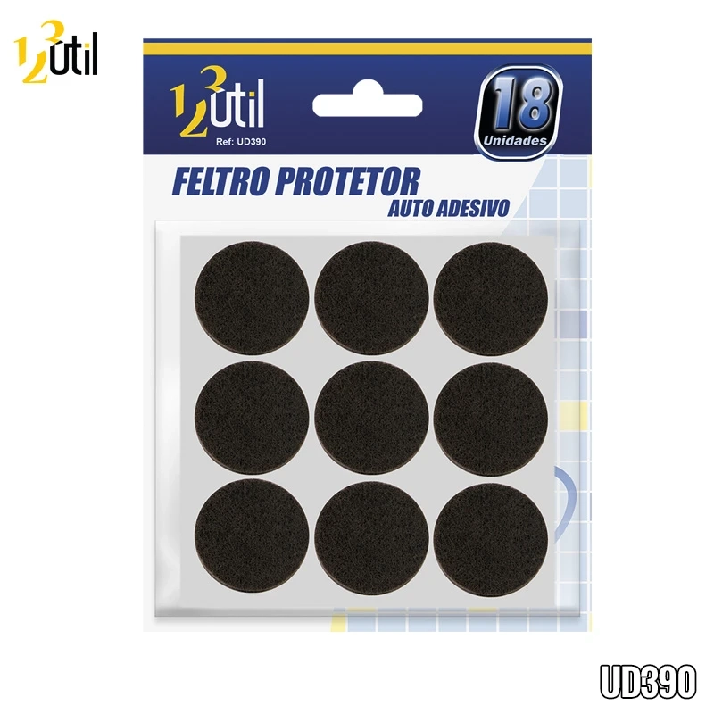 Feltro para moveis redondo c/ 18 unidades