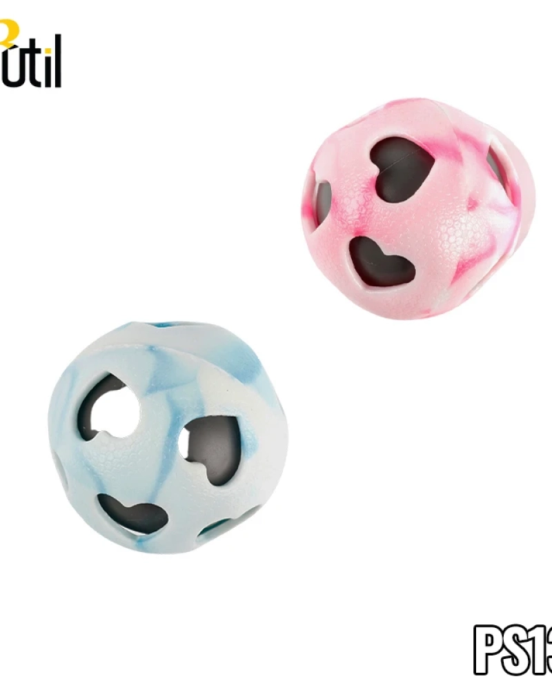 Brinquedo pet - bola corações com som 7,5cm