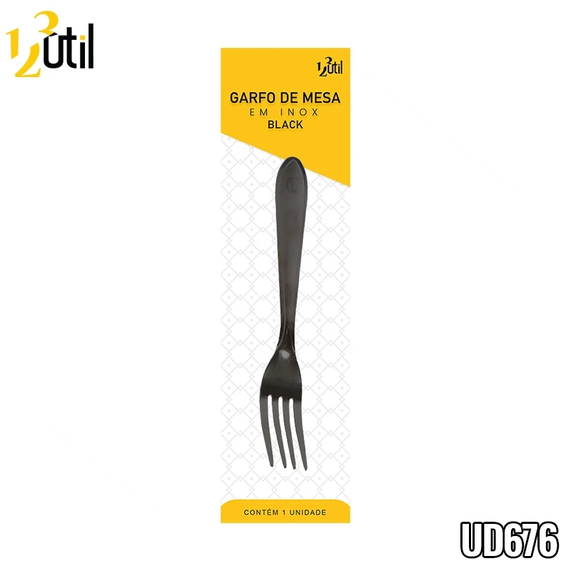 Garfo de mesa aço inox - black