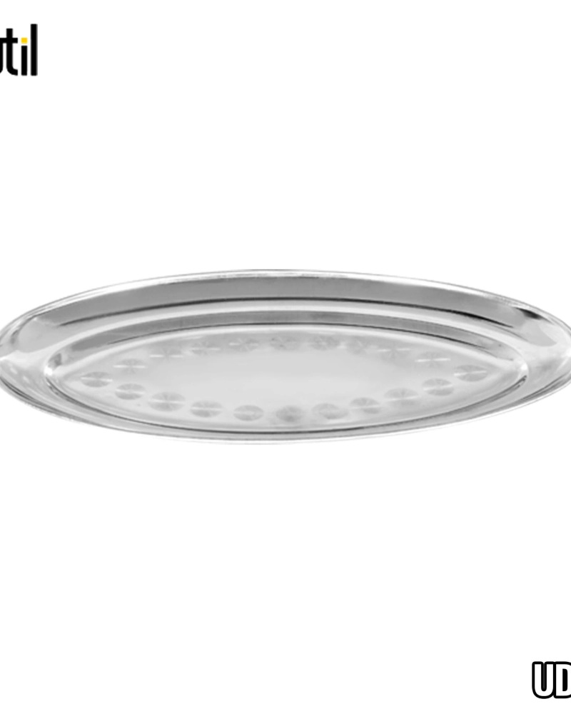 Travessa oval rasa aço inox 29*18*2 cm