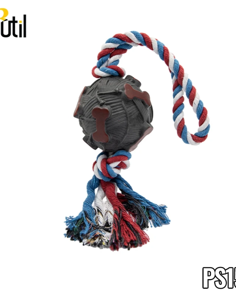 Brinquedo pet - mordedor bola com corda 42cm