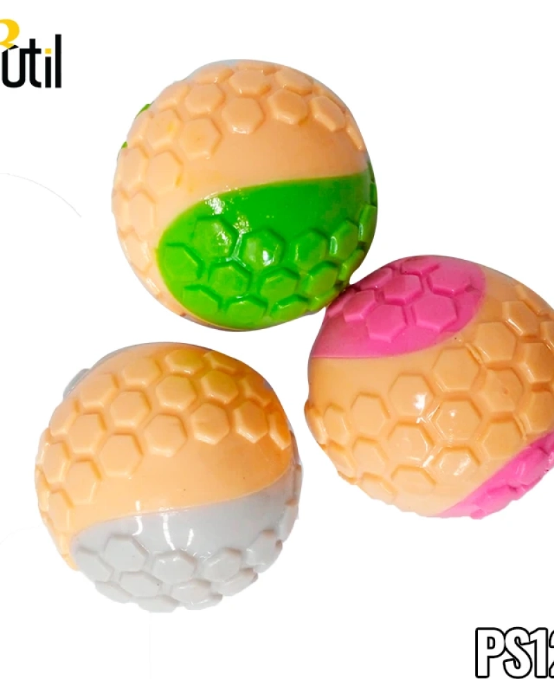 Brinquedo pet - bola alto relevo com som - 6,5cm