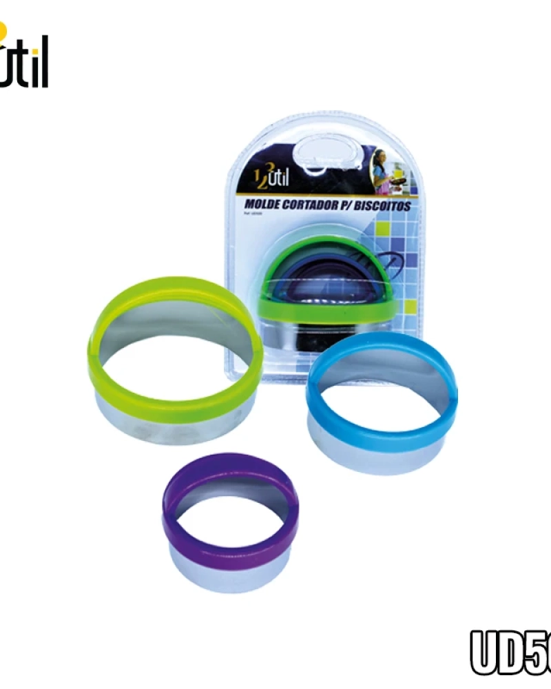 Molde cortador para biscoitos - 3pcs - 2"/2.5"/3"