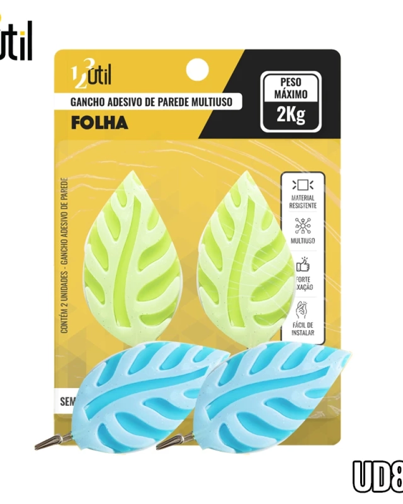 Gancho adesivo de parede multiuso - folha 2pcs