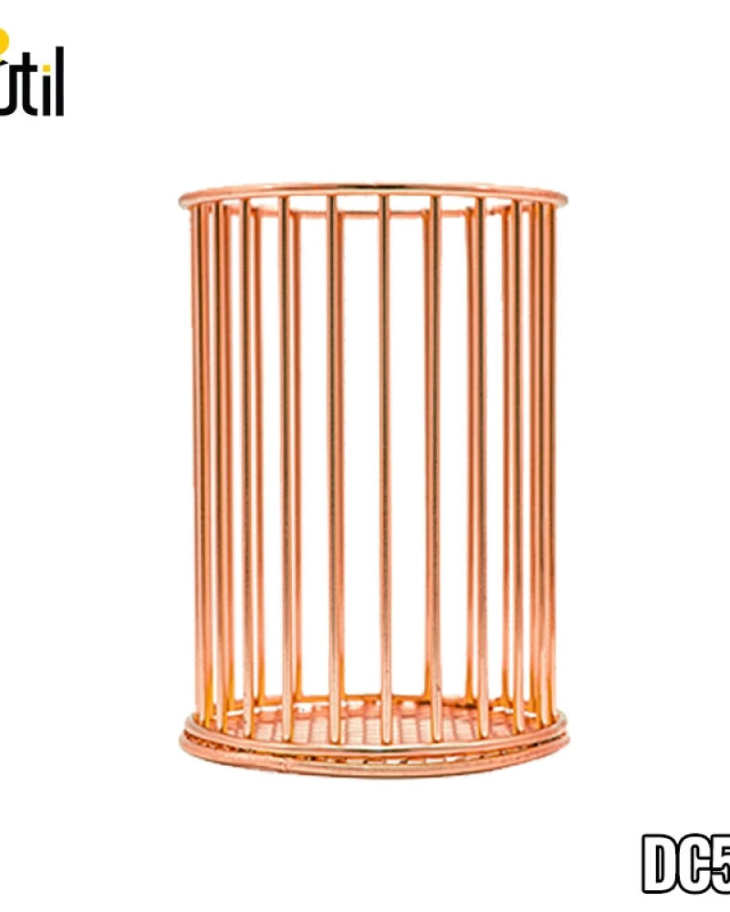 Porta objetos - organizador aramado  rose gold