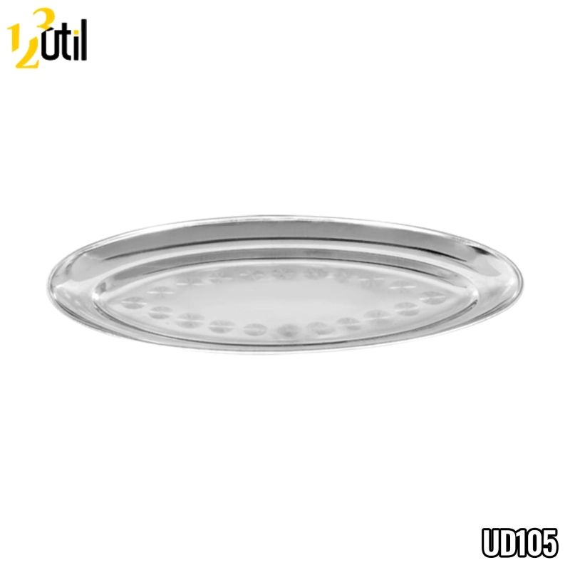 Travessa oval rasa aço inox 29*18*2 cm