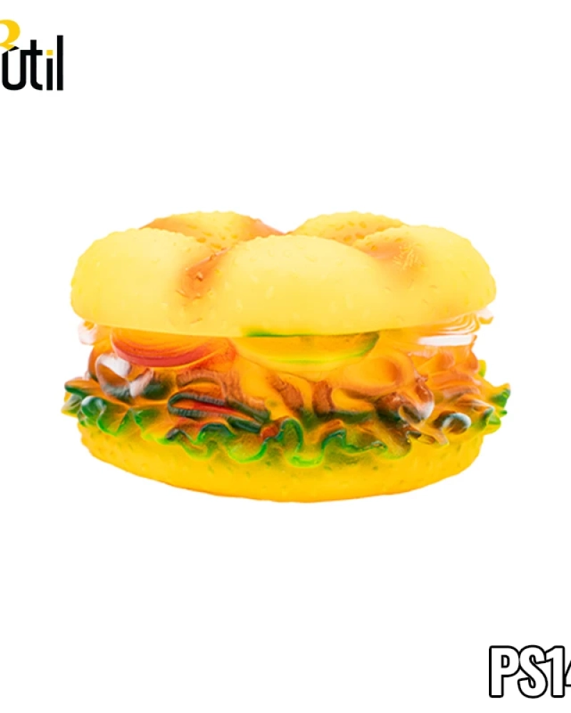 Brinquedo pet - mordedor hambúrguer com som 12cm