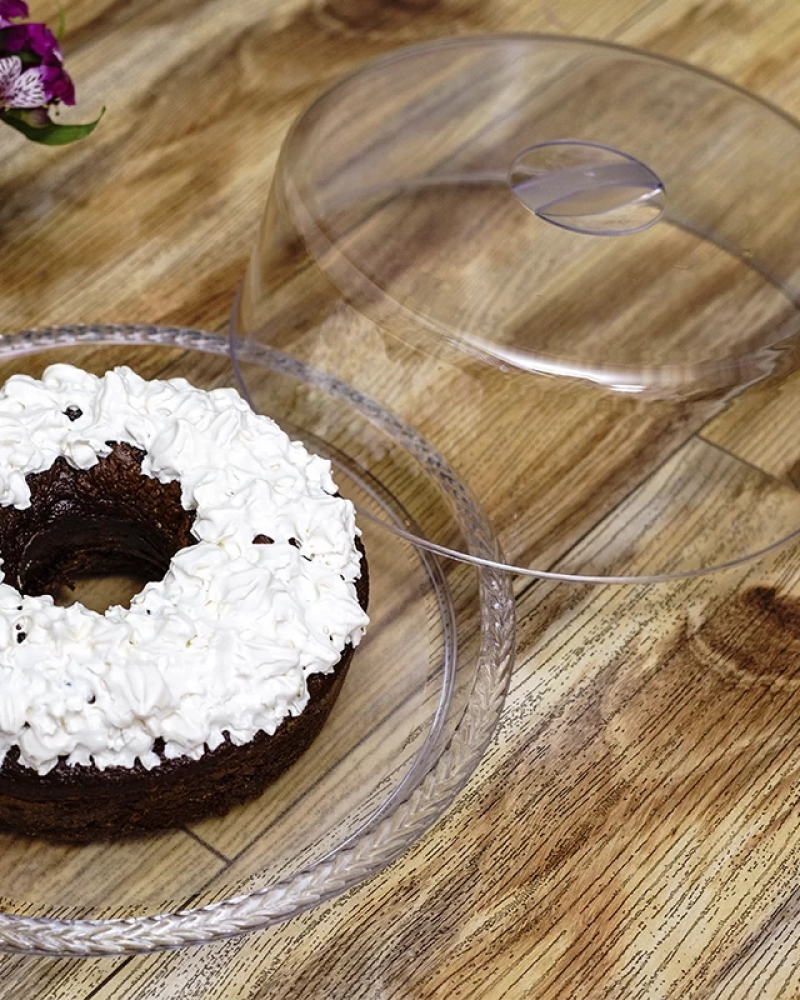 Cúpula nápoles redonda g 33,5x11,9cm - ps cristal