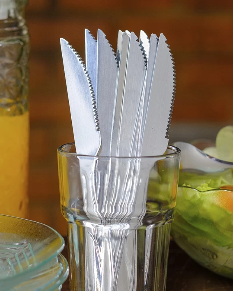 Faca churrasco aço inox com 12 peças linha classic