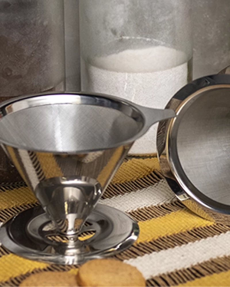 Filtro para café reutilizavel aço inox tam m