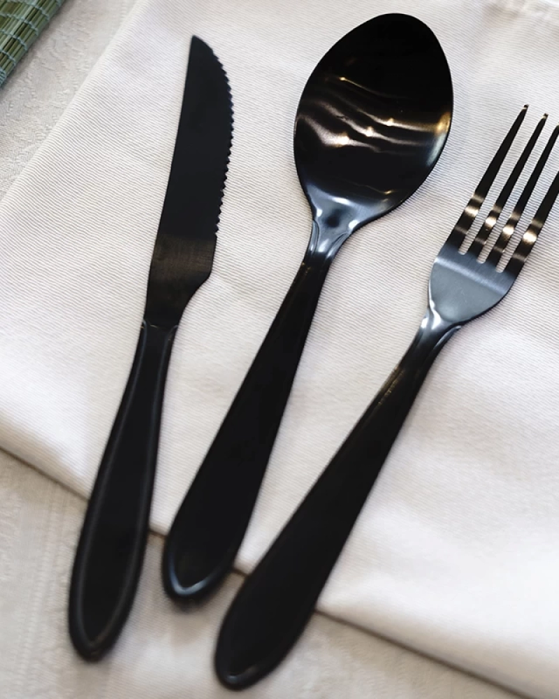 Garfo de mesa aço inox - black