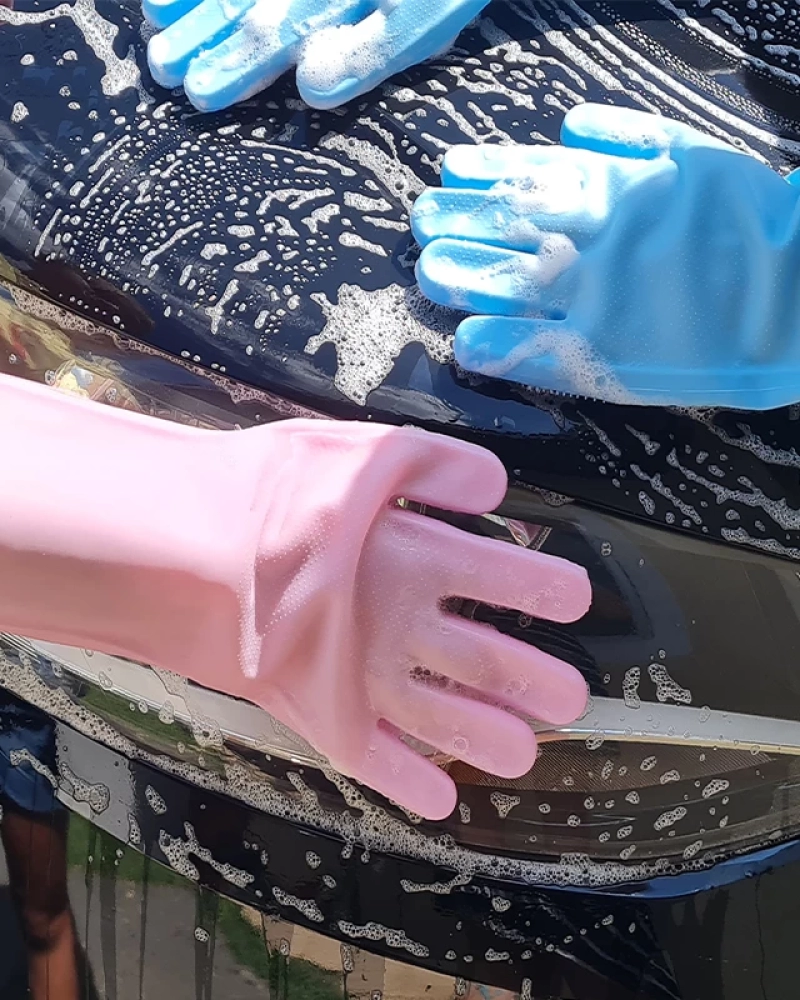 Luvas de silicone p/ lava louça e limp geral 2pçs